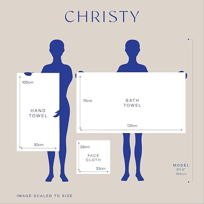 Christy Supreme Hygro 4 Piece Towel Set | Silver | 100% Luxury Supima Cotton | Ultra Soft | Super Absorbent | 650GSM | 2 Bath Towels 2 Hand Towels