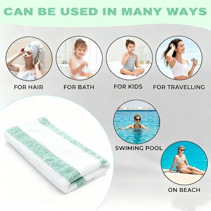 2-Pack Microfiber Bath Towels (27x54 Inches) - Ultra Soft & Quick Dry, 3X Absorbency, Lightweight for Gym, Yoga, Travel & Spa - Perfect for Home, Fitness & Post-Workout