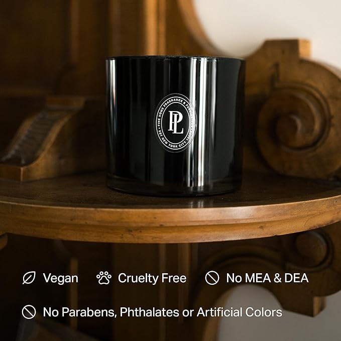Preston Lane Luxury 3-Wick Scented Candle, Doheny Drive, 24 oz Hand-Poured in USA | Long Burn Time (40–50 Hrs), Vegan Soy Wax Blend, Decorative Ceramic Vessel, Fine Italian Fragrance