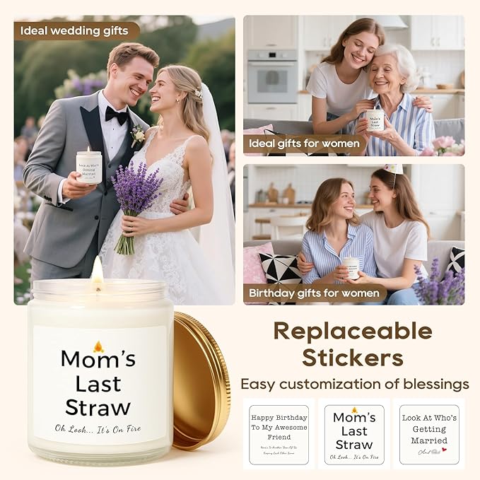 Funny Wedding Gifts for Women, Bridal Shower Gifts for Bride, Unique Engagement Gift for Couple, Bachelorette & Bride to Be, Best Friend, Her, Sister, Replaceable Stickers