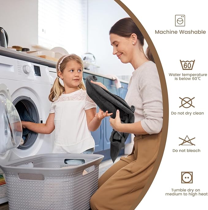 SEMAXE Grey Bath Towels Set of 4, 100% Cotton Luxury Bathroom Towels, Soft, Absorbent, and Quick-Drying, 55"x27", Perfect for Hotels, Gyms, and Spas