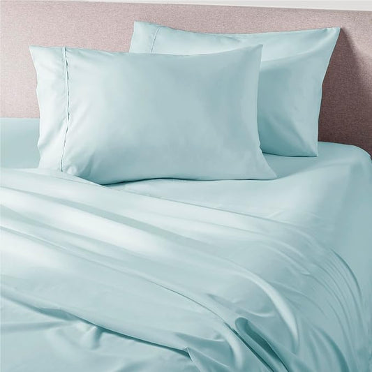 PeachSkinSheets Beach Blue Sheet Set - 1500tc Level of Softness - Extra Soft Cooling Sheets for Hot Sleepers and Night Sweats - California King Size