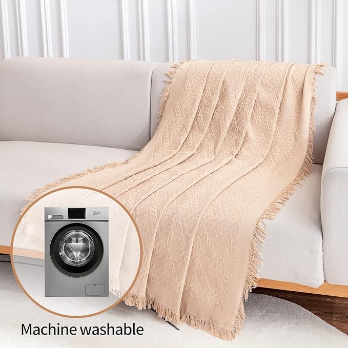 Deep Dream Sectional Sofa Cover, 3 Cushion Couch Cover for Dogs, Geometrical Jacquard Fabric in Brown (Medium, 71" x 91")