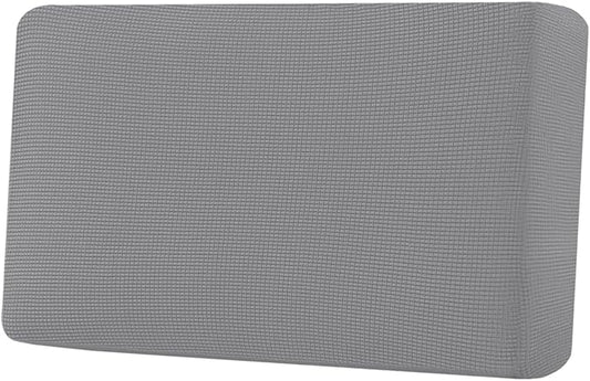 H.VERSAILTEX Super Stretch Individual Seat Cushion Covers Sofa Covers Couch Cushion Covers Slipcover Sets Thick Jacquard Textured Twill Fabric (1 Piece Loveseat Cushion Cover, Dove)