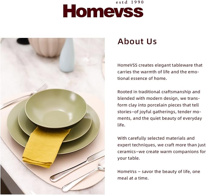 Stoneware Two-Tone Colors Life 18pc Dinner Set，Outside Shiny Black + Inside Matte Glaze Olive