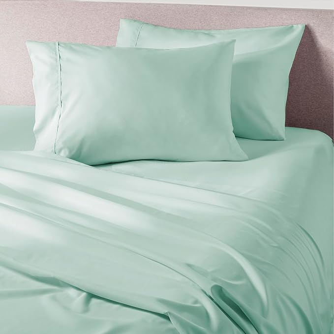 PeachSkinSheets Mint Julep Sheet Set - 1500tc Level of Softness - Extra Soft Cooling Sheets for Hot Sleepers and Night Sweats - Queen Size