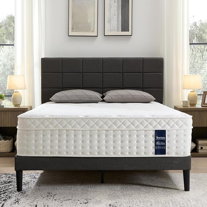 14 Inch Queen Mattress, Plush Hybrid Mattresses with Gel Memory Foam in a Box, Individual Pocket Springs for Pressure Relief & Motion Isolation, CertiPUR-US Certified,100-Night Trial