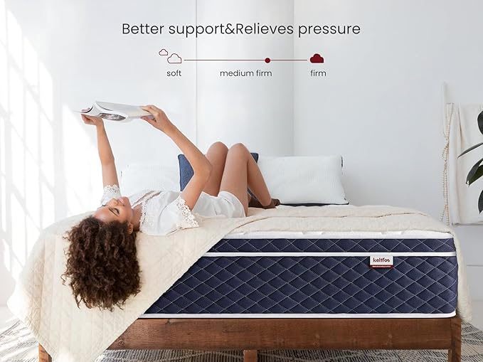 Full Size Mattress 12 Inch, Hybrid Full Mattress in a Box, CertiPUR-US® Certified Memory Foam, Individual Pocket Spring for Cool Sleep&Pressure Relief, Medium Firm Feel, 100-Night Trial