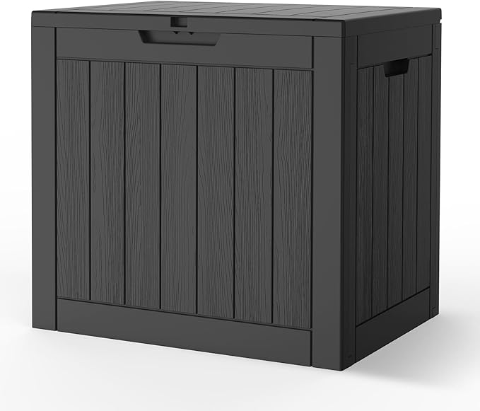 22 Gallon Outdoor Storage Box, Deck Box Waterproof, Resin Outside Storage, Storage Bin for Package Delivery, Patio Furniture Cushion, Pool Accessories, Weatherproof and UV Resistant
