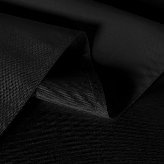 sancua 2 Pack Black Tablecloth 54 x 54 Inch, Stain and Wrinkle Resistant Square Table Cloth - Washable Polyester Table Cover for Dining Tables, Buffet Parties and Camping