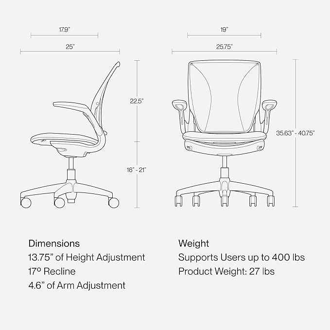 Humanscale World LM Poppy Seed Catena Mesh Ergonomic Office Chair for Desk with Slate Gray Autumn Seat, Adjustable Simple Desk Chair, Gray Frame
