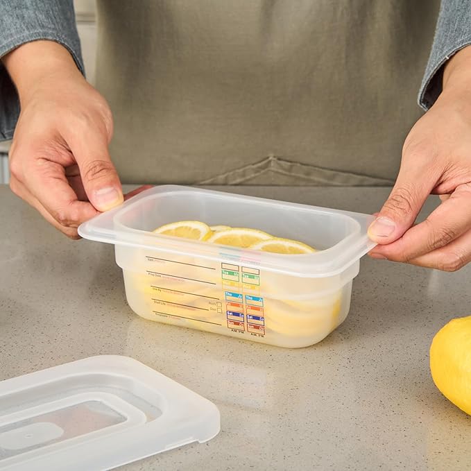 Restaurantware Food Storage Container 1 Pack of 6.8 x 4.2 x 2.5 Inches Plastic Stackable Storage Box White Reusable Label Container Dishwasher Safe For Restaurants And Kitchens
