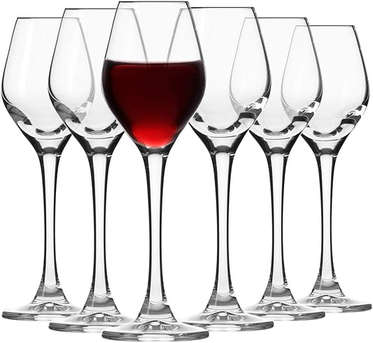 Krosno Grappa, Schnapps & Liqueur Glasses | 6-Piece Set | 2.0 oz | Splendour Collection | Vodka Shot Glasses | For Home, Restaurants & Parties | Dishwasher Safe | Lead-Free Crystal Glass