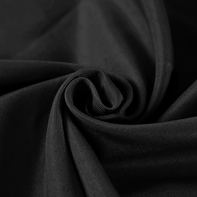 6 Pack Black Round Tablecloths 108 Inches Table Cloth Stain and Wrinkle Resistant Washable Polyester Table Cover Fabric for Party, Wedding,Dining,and Banquet Decoration