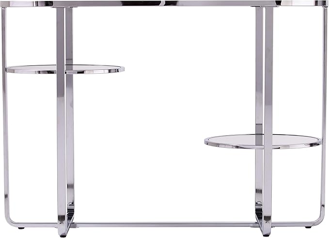 SEI Furniture Maxina Console Table, Polished Chrome