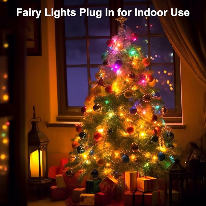 70FT 200LED Christmas Lights Plug in,Outdoor Indoor Connectable Fairy Lights with Timer and 8 Modes,Christmas Tree Lights for Garden Party Wedding Christmas Decoration(Multi-Color