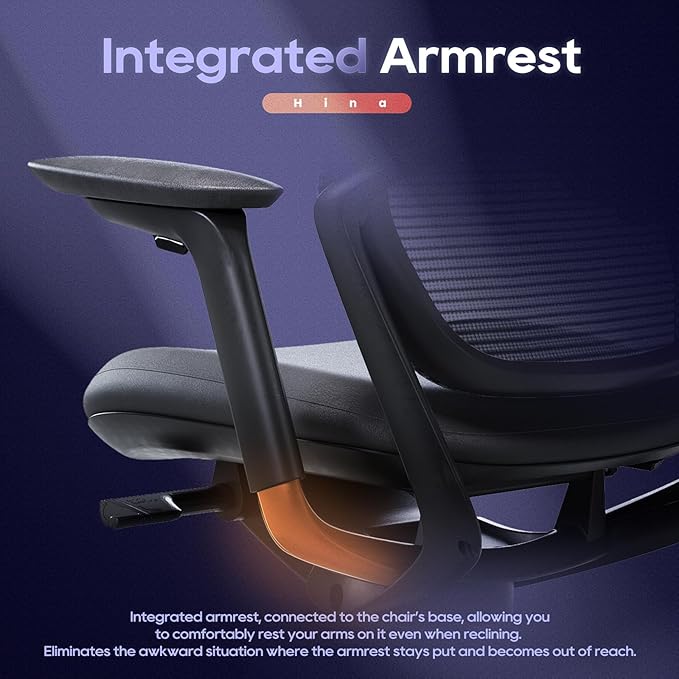 COLAMY Ergonomic Office Chair with Adjustable Seat Depth, 4D Armrests, Lumbar Support, Breathable Mesh Back, Leather Seat Cushion, and Recline Lock – Ideal Executive Desk Chair for Professionals