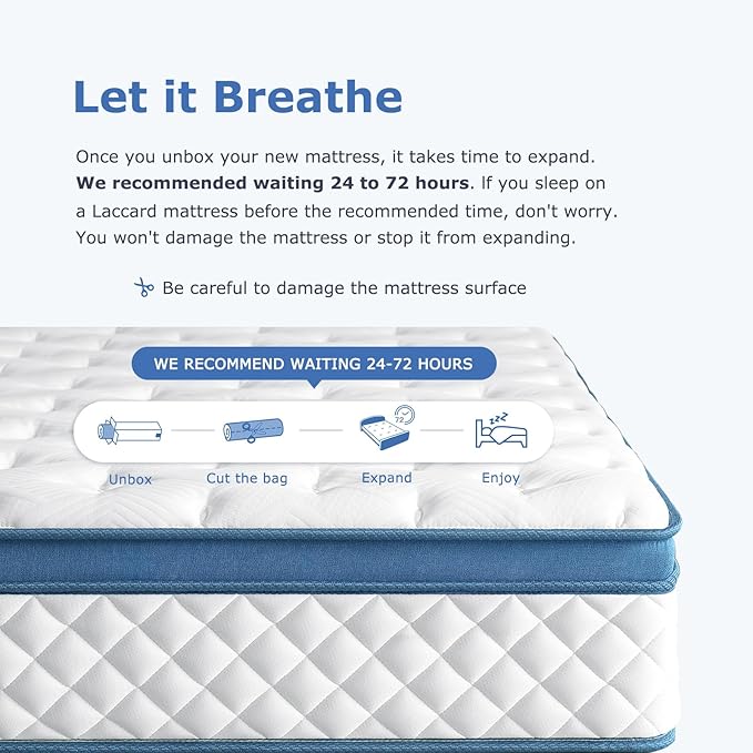 Twin Mattress, 10 Inch Medium Firm Hybrid Twin Size Bed Mattresses, Memory Foam Mattress in a Box for Pressure Relief, Individual Pocket Spring-Motion Isolation with Edge Support, CertiPUR-US