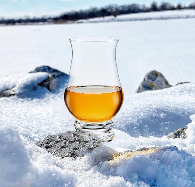 Whiskey glasses Set of 2 - Clear Shot Glasses Bar Set Snifter Glass, Tasting DOF Rocks Glasses Gift Set - Brandy Whisky Glass for Liquor, Scotch, Bourbon, Tequila, Gin, Tonic, Cognac, Vodka, Cocktail