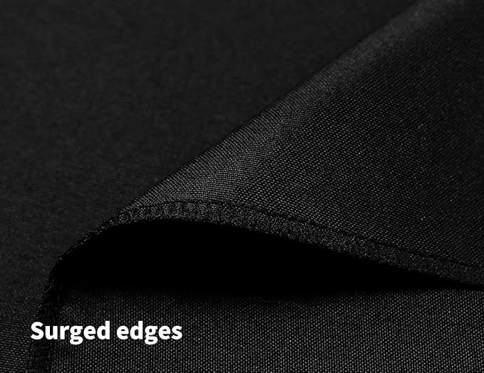 Surmente Black Square Tablecloth-70x70 Inch Table Cloth for Small Square Tables,Washable Polyester Table Cover for Weddings, Banquets, or Restaurants