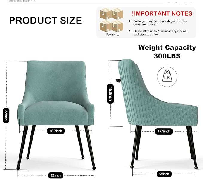 Velvet Dining Chairs Set of 8,Green Upholstered Living Room Chairs with Black Metal Legs, Modern Tufted Accent Chairs for Living Room, Study Room, Kitchen