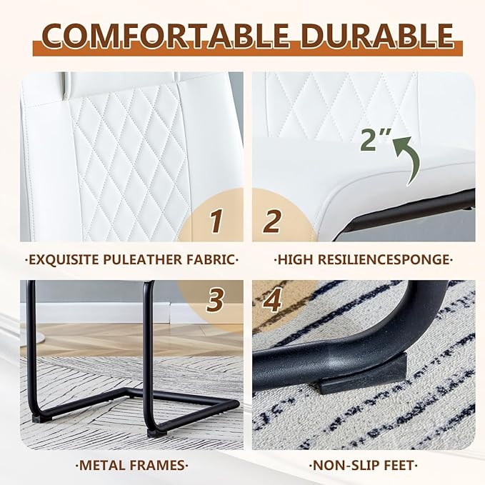 63'' Glass Dining Table Set for 4, Kitchen Table Chairs Set of 4, Clear Glass Dining Table with Black unique design Leg and Silver Metal Base, 4 PU Dining Chairs with Metal Legs, Living Room, Kitchen.
