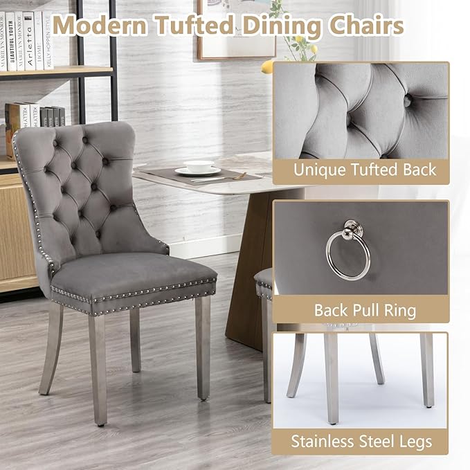 Goujxcy 7-Piece Dining Table Set Modern Faux Marble Dining Table Set for 6, Luxury 68" Long Faux Marble Kitchen Table with 6 Velvet Upholstered Chairs & Mirrored Stainless Steel Base