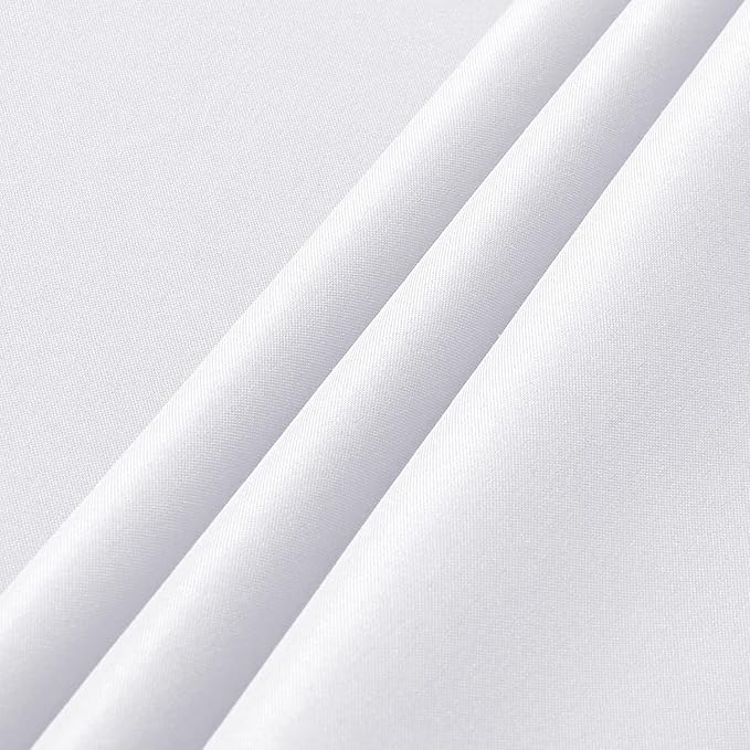 sancua 2 Pack Round Tablecloth 70 Inch White, Stain and Wrinkle Resistant Table Cloth - Washable Polyester Table Cover for Dining Tables, Buffet Parties and Camping