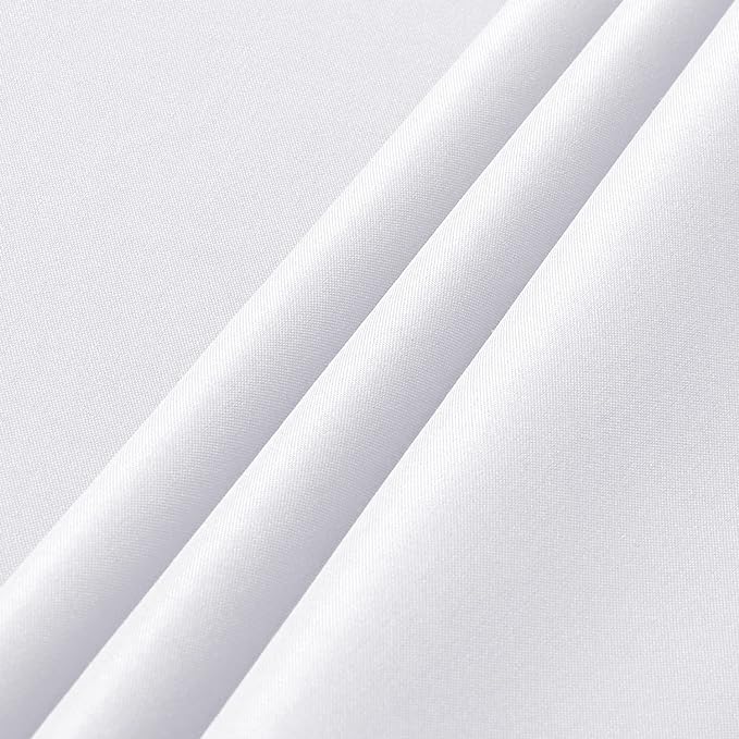sancua 2 Pack White Tablecloth 54 x 78 Inch, Rectangle 4 Feet Table Cloth - Stain and Wrinkle Resistant Washable Polyester Table Cover for Dining Tables, Buffet Parties and Camping