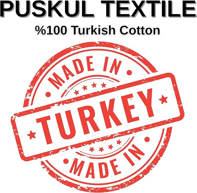 Püskül - Luxury Waffle Towel Set for Bathroom 4 Pieces Black, Premium Quality Organic 100% Turkish Cotton 2 Hand and 2 Bath Towels Sets, Quick Dry Thin Waffle Towels, Made in Turkiye (Black)