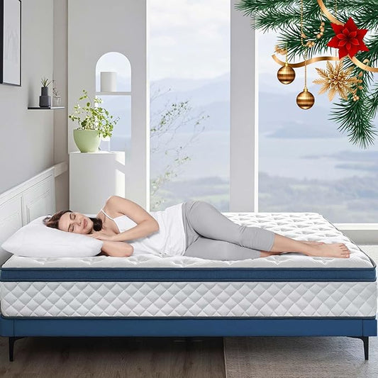 Full Size Mattress, 10 Inch Medium Firm Hybrid Full Bed Mattress, Memory Foam Mattresses in a Box for Pressure Relief, Individual Pocket Spring-Motion Isolation with Edge Support, CertiPUR-US