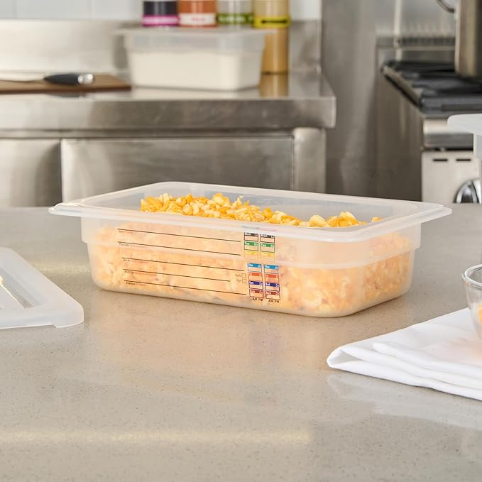 Restaurantware Food Storage Container 1 Pack of 10.3 x 6.2 x 2.5 Inches Plastic Stackable Storage Box White Reusable Label Container Dishwasher Safe For Restaurants And Kitchens