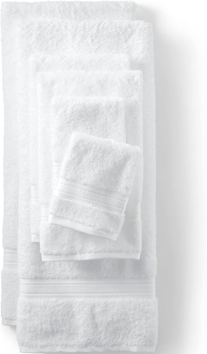 Lands' End Supima Towel White Bath- Bath Towel