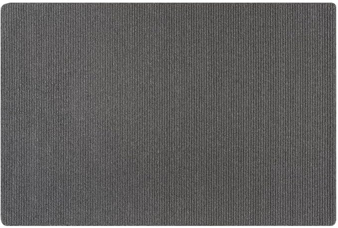 Non Slip Gray Solid Rubber Back Thing Landing Mat for Staircase 3x3 for Entryway, Rug for Bathroom, Stain Resistant Easy Cleaning Non Shedding Carpet Gray 3 x 3