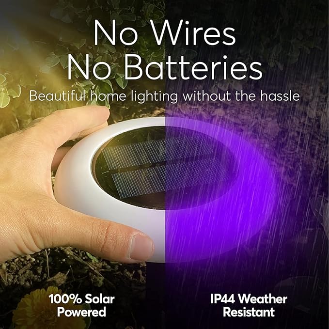 Colorful Pathway Solar Light (6 Lights) Decorative Weatherproof Auto On/Off Outdoor Lights - Decorate Your Garden, Landscape, Patio, Pool, Yard with Ultra-Bright LED Light