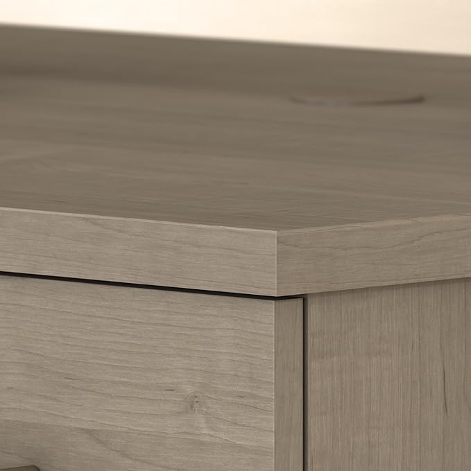 Bush Furniture Somerset 72W 3 Position Sit to Stand L Shaped Desk with Hutch in Ash Gray | Adjustable Height Table for Home Office