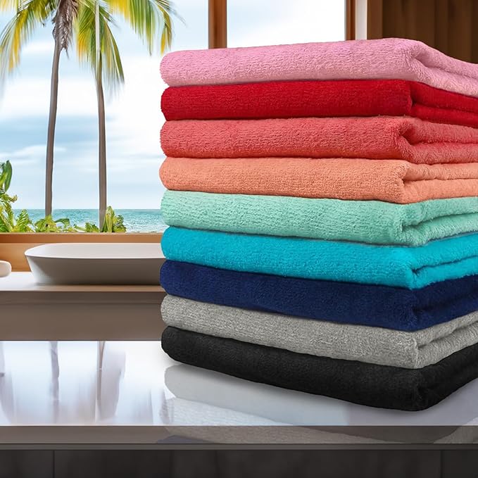 Kaufman - Personalized Velour Beach and Pool Towel 100% Cotton 30in X 60in Solid Color Bath Towel Embroidered (Cobalt)