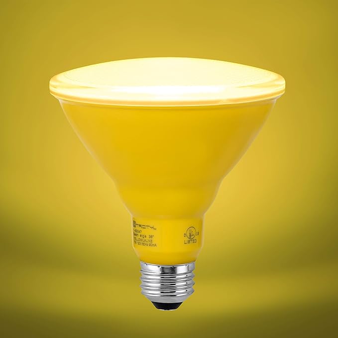 Xtricity LED PAR38 Colored Flood Light Bulb, 7W, (40W Equivalent), Waterproof, Indoor/Outdoor, E26 Medium Base, 120V, RoHs Listed, Yellow (1 Pack)