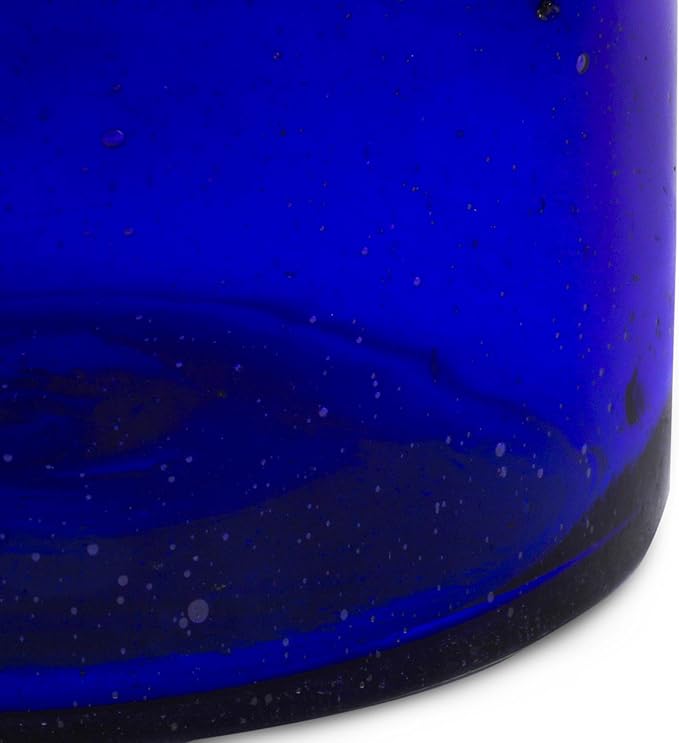 NOVICA Artisan Crafted Cobalt Blue Hand Blown Recycled Glass Cocktail Glasses, 14 Oz, 'Solid Blue' (Set Of 6)