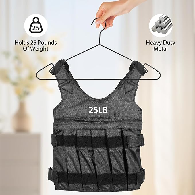 Black Aluminum Hangers, 16.5 Inch Smooth and Durable Metal Shirt Dress Hanger, Lightweight and Sturdy Metal Hanger for Suit Jackets and Casual Pants (30 Pack)