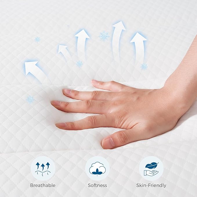 Inofia Twin Size Mattress, 14 inch Hybrid Twin Mattress in A Box,Ultra Comfort Memory Foam Layer, Medium Feels, Cooling Breathable Cover,Low Motion Transfer Supports for Any Sleep Position