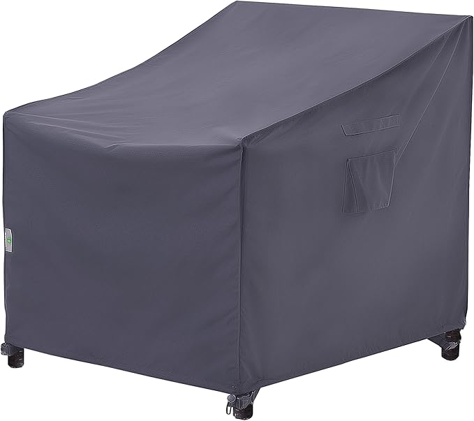 F&J Outdoors Patio Adirondack Chair Cover, Waterproof UV Resistant Heavy Duty Outdoor Adirondack Chair Covers, Grey, 33" W x 36" D x 36" H