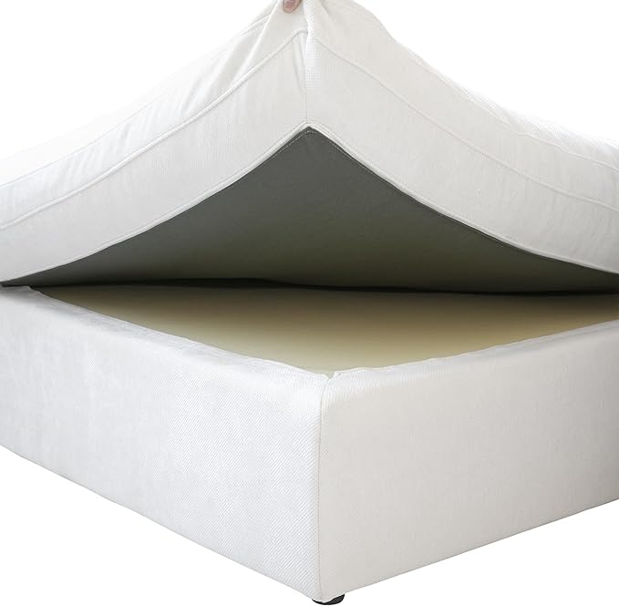 WJShome Modern Ottoman Module for Living Room, Cushion Covers Removable, Minimalist Comfy Breathable Footstool,White
