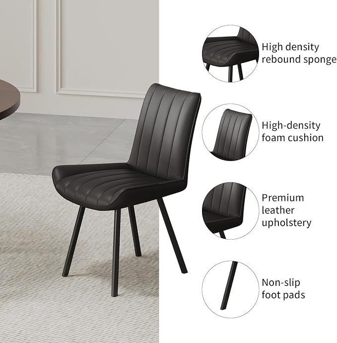 Walnut Round Dining Table Set for 4, Mid-Century Modern Kitchen Table and Chairs, Small Space Dining Room Furniture for Apartment, Breakfast Nook or Studio (Walnut wood-Storage Table+4 Black Chairs)