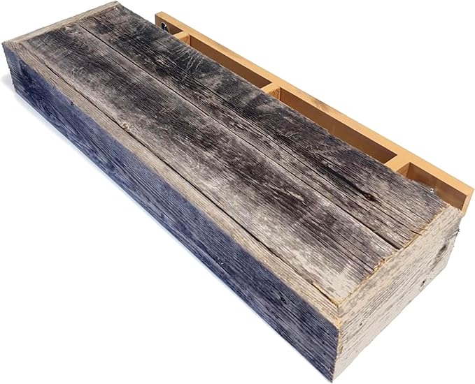 Red River Rustics | Barnwood Floating Shelf Rustic Home Decor | Farmhouse Wall Shelf for Home, Kitchen, or Bathroom