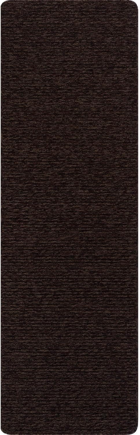 Non Slip Brown Solid Rubber Back Thing Runner Rugs for Living Room 2x7 for Kitchen, Rug for Bedroom and Hallway, Stain Resistant Easy Cleaning Non Shedding Carpet Brown 2 x 7