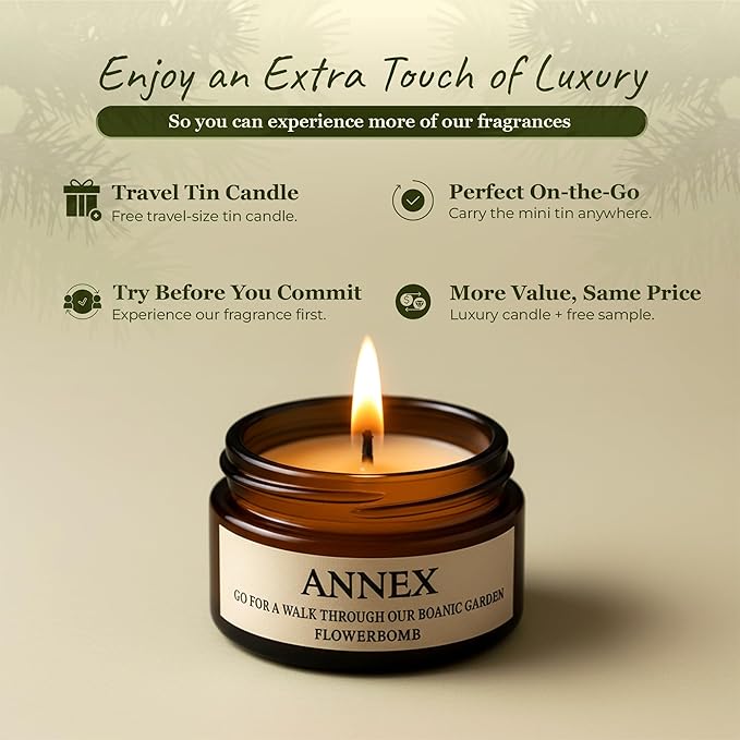 Scented Luxury Candles Outdoor Mosquito Bug Repellent Ceramic Jars, Soy Wax | The Green Life, Large Natural Candle - Green Melon & Peppermint | Non Toxic, 2 Wicks, Reusable Jar