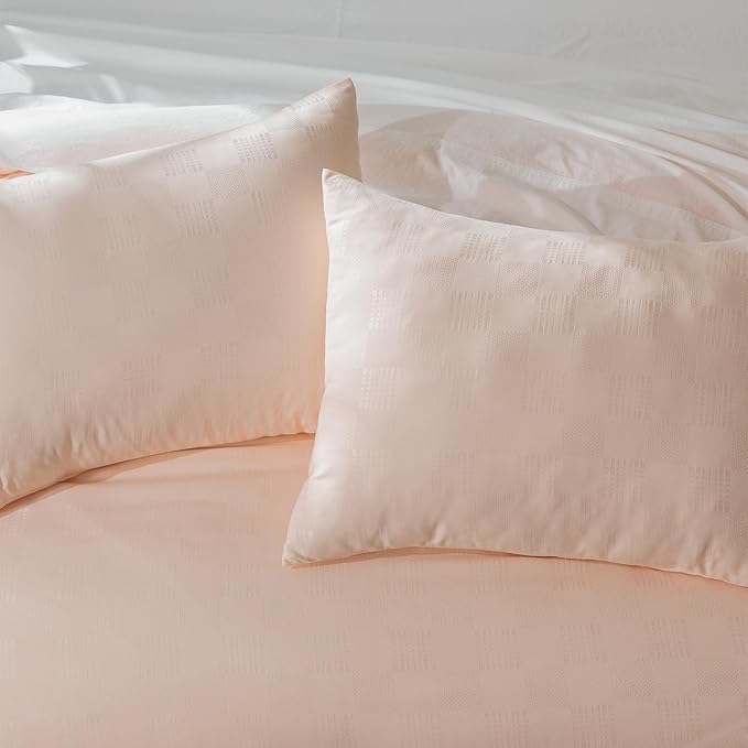 3 Pieces Soft Waffle Comforter Set King Pink, Lightweight Bedding Set for All Season Comfy Breathable Waffle Weave Comforter (104 in Comforter & 2 Pillowcases)
