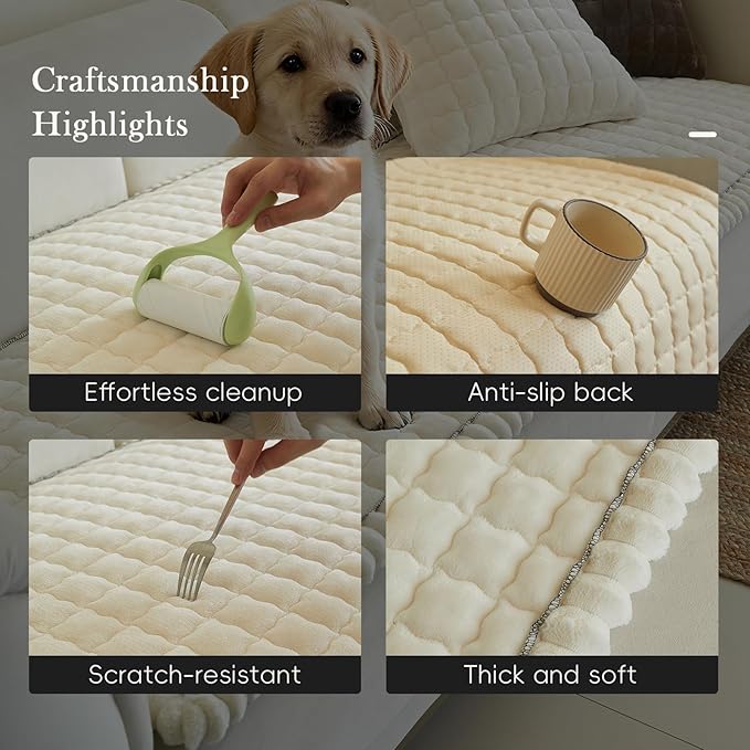 Couch Covers for 3 Cushion Couch Sofa Pet Friendly,Non-Slip Sofa Cover Washable