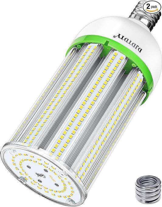 80WLED Corn Bulb, E26 Base with E39 Adapter, 5000K 10400LM LED Light Bulb for Garage Warehouse Workshop Barn (80Watts)